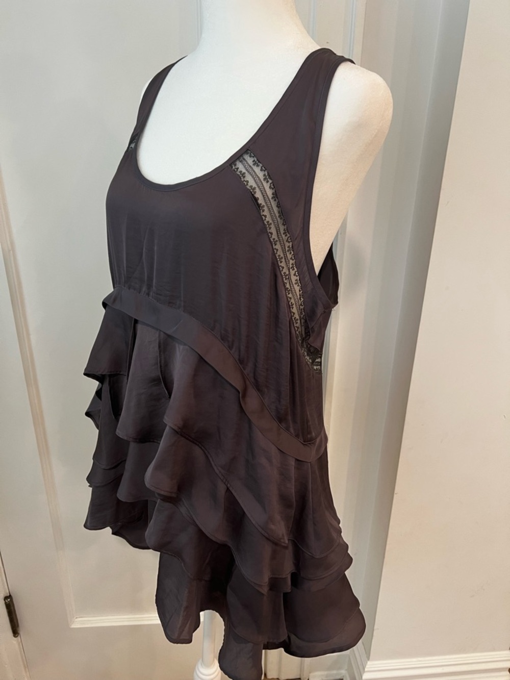 French Connection Dark Charcoal Sleeveless Top